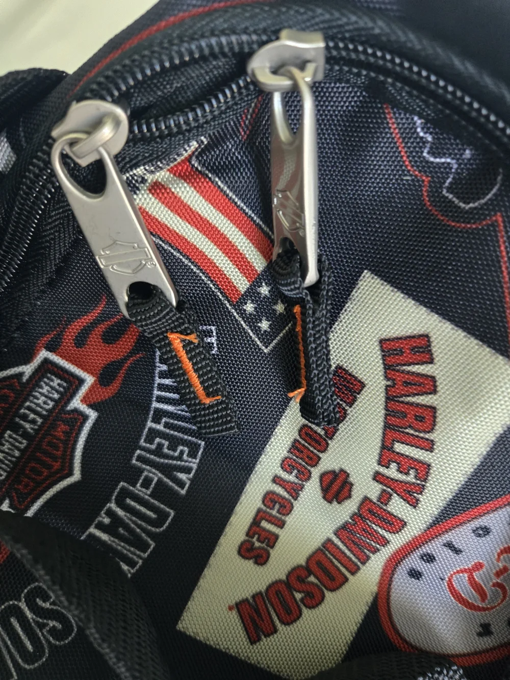 Harley-Davidson Black & Orange Duffel Bag